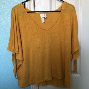 H&M Yellow Linen Top
